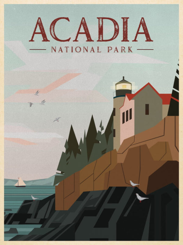 Acadia National Park Illustration