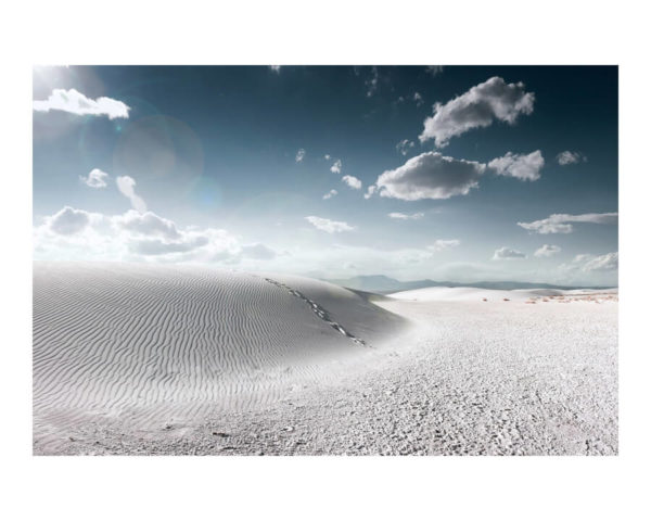 White Sand Dunes and Clouds In The Sky