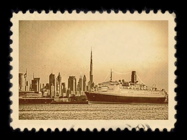 Dubai United Arab Emirates Antique Stamp