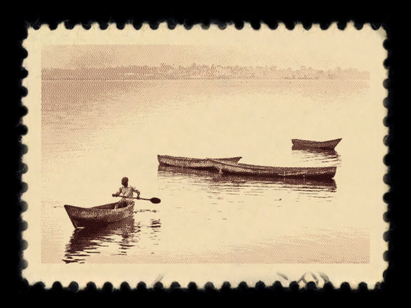 Lake Victoria Uganda Antique Stamp