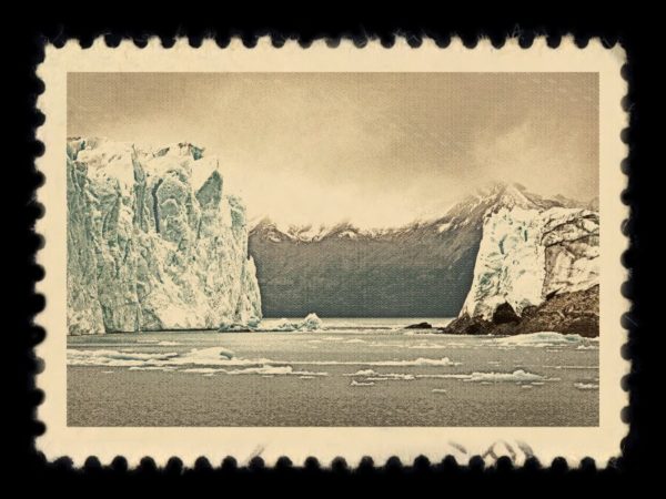 Perito Moreno Glacier Argentina Antique Stamp