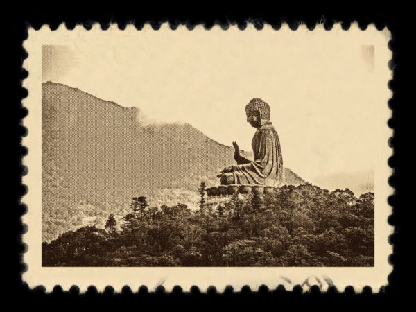 Tian Tan Buddha Hong Kong Antique Stamp