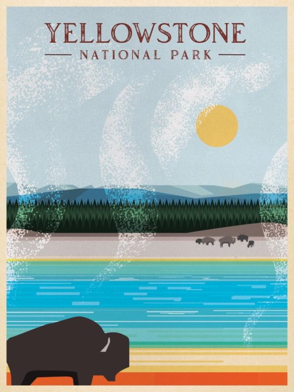 Yellowstone National Park Illustration