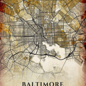 Baltimore Maryland Antique Map Antique Map Illustration