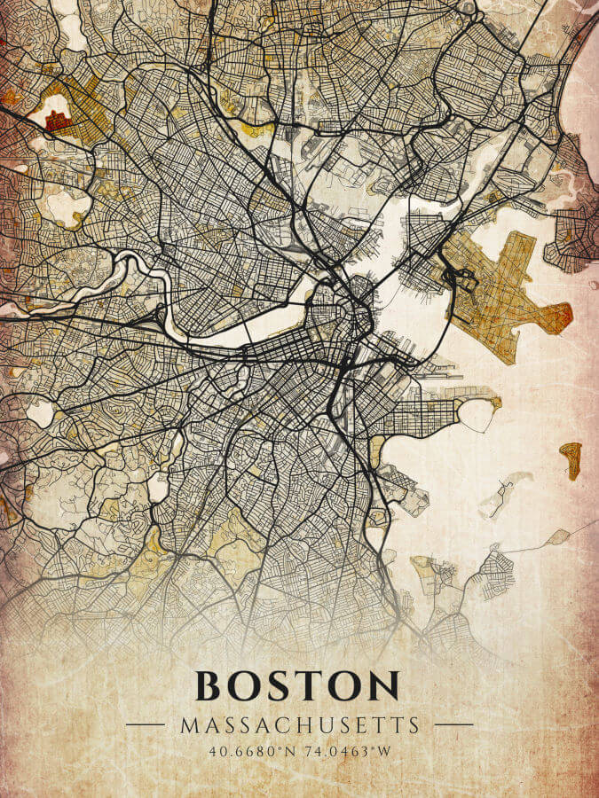 Boston Antique Map