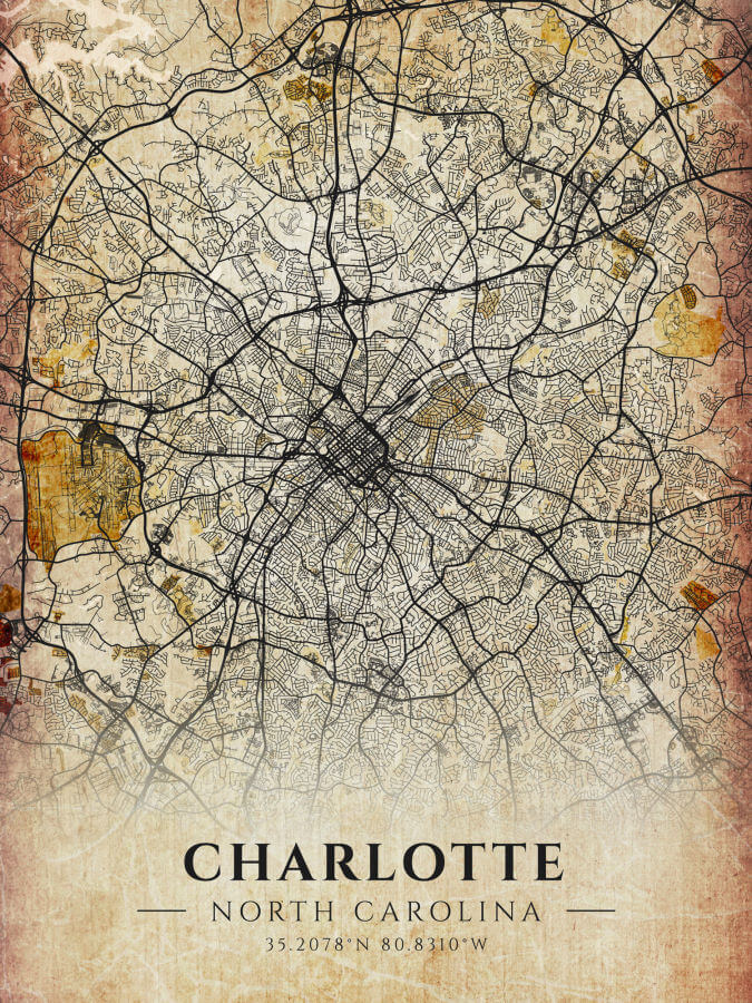 Charlotte Antique Map