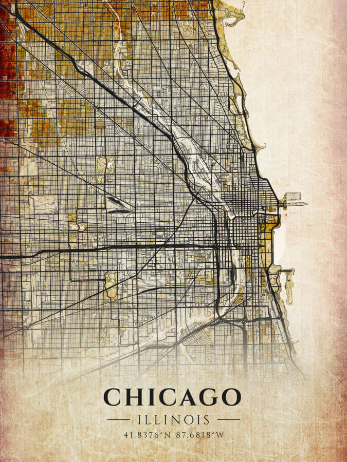 Chicago Antique Map