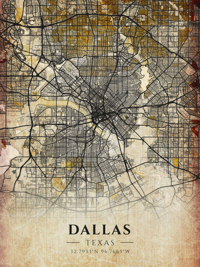 Dallas Antique Map