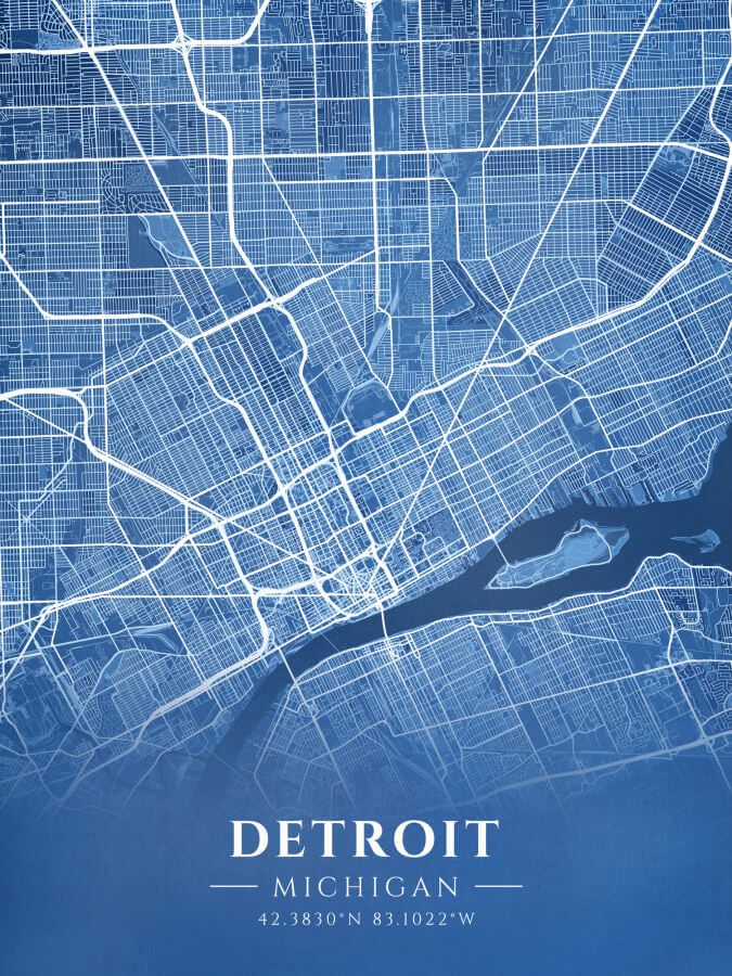 Detroit Blueprint Map
