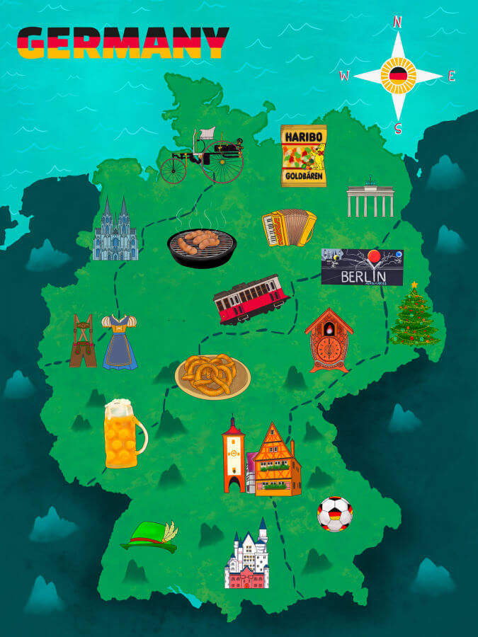 Germany Map Poster