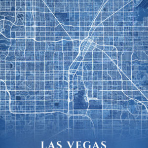 Las Vegas Nevada Blueprint Map Illustration