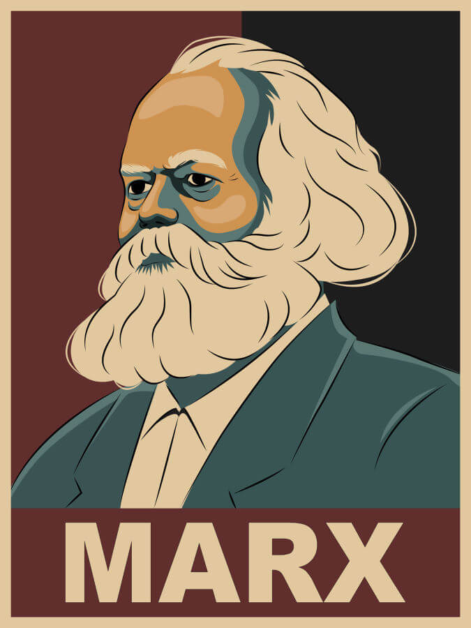 Marx Illustration Wall Art Philosophers Poster