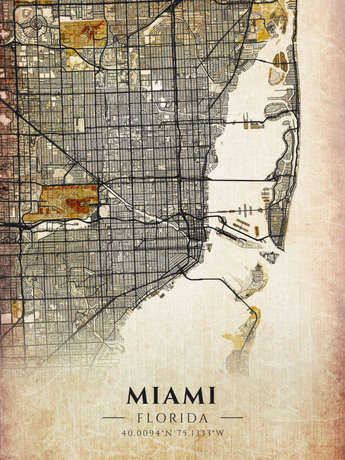Miami Antique Map