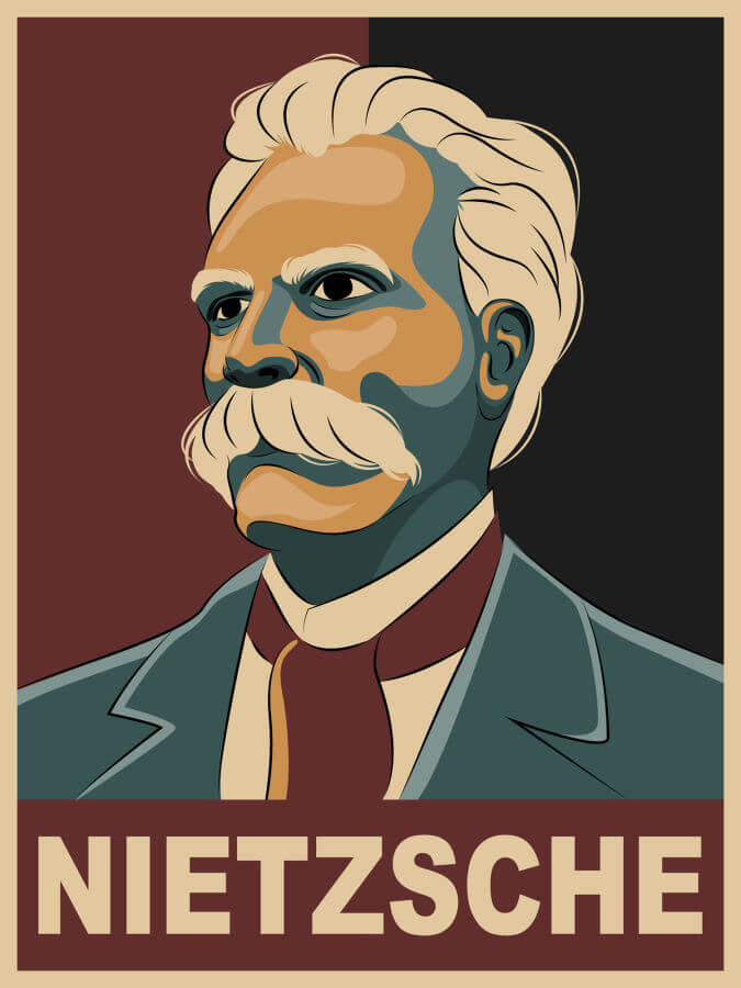 Nietzsche Illustration Wall Art Philosophers Poster