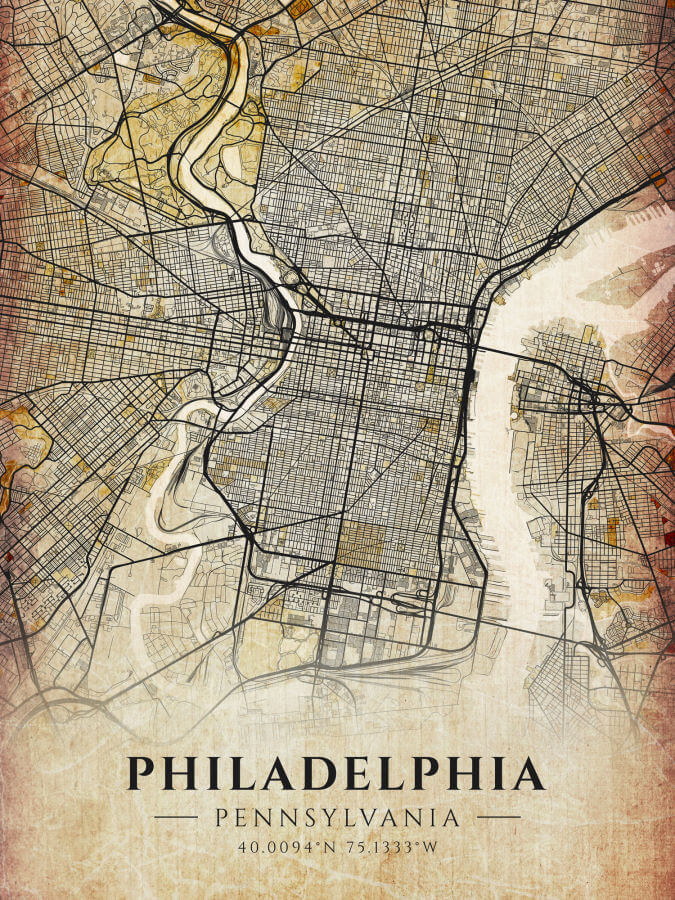 Philadelphia Antique Map