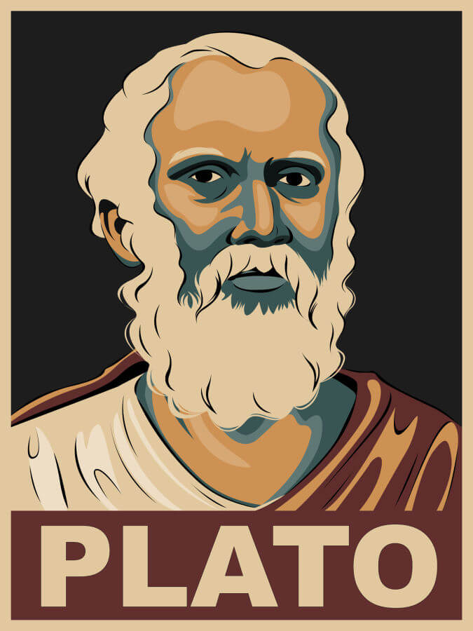 Plato Illustration Wall Art Philosophers Poster