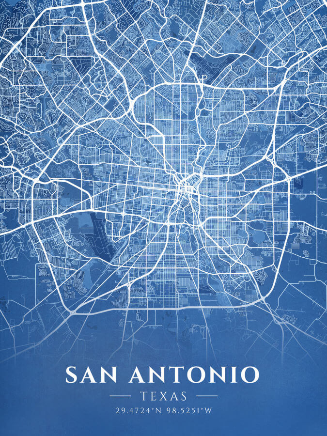 San Antonio Blueprint Map