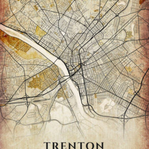 Trenton New Jersey Antique Map Illustration