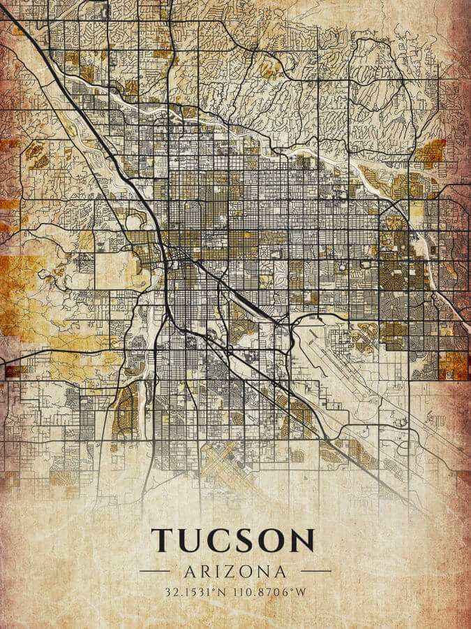 Tucson Antique Map