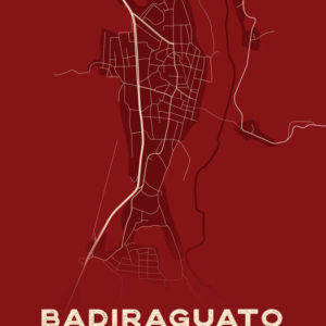 Badiraguato Mexico Map Print Cartel Style