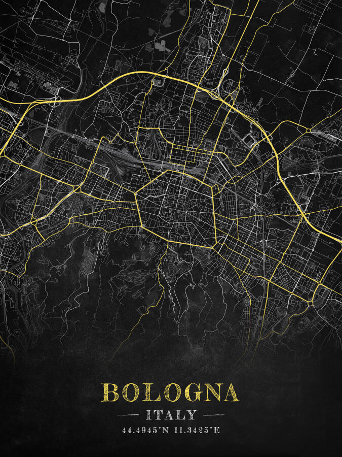 Bologna Chalkboard Map
