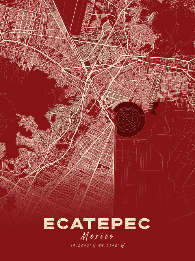 Ecatepec Map Cartel Style