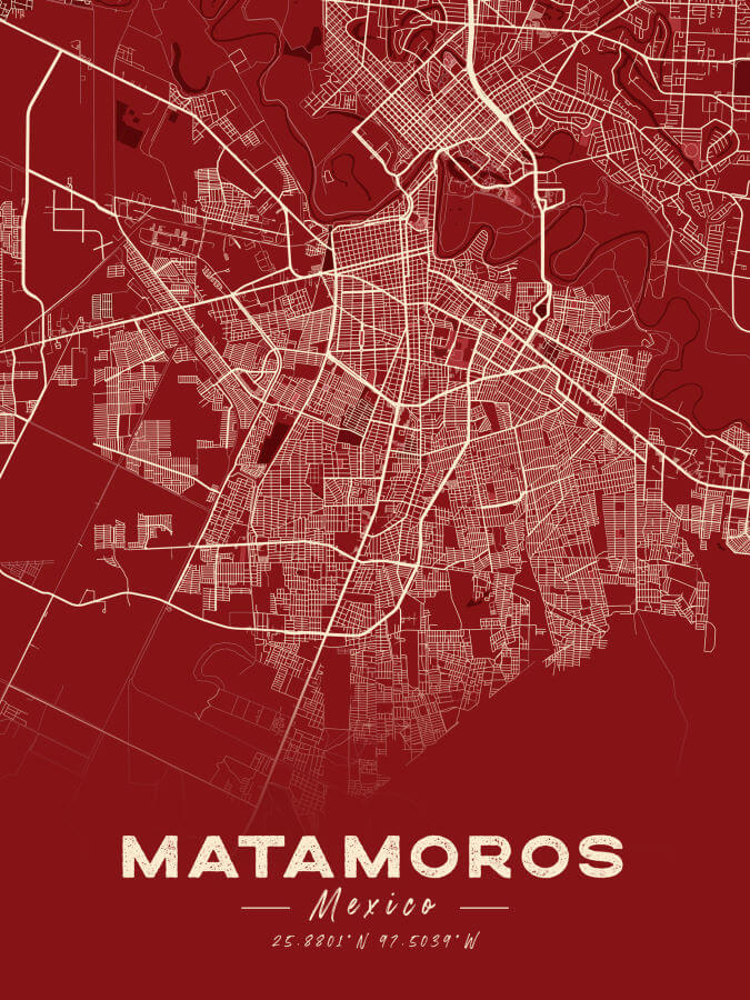 Matamoros Map Cartel Style