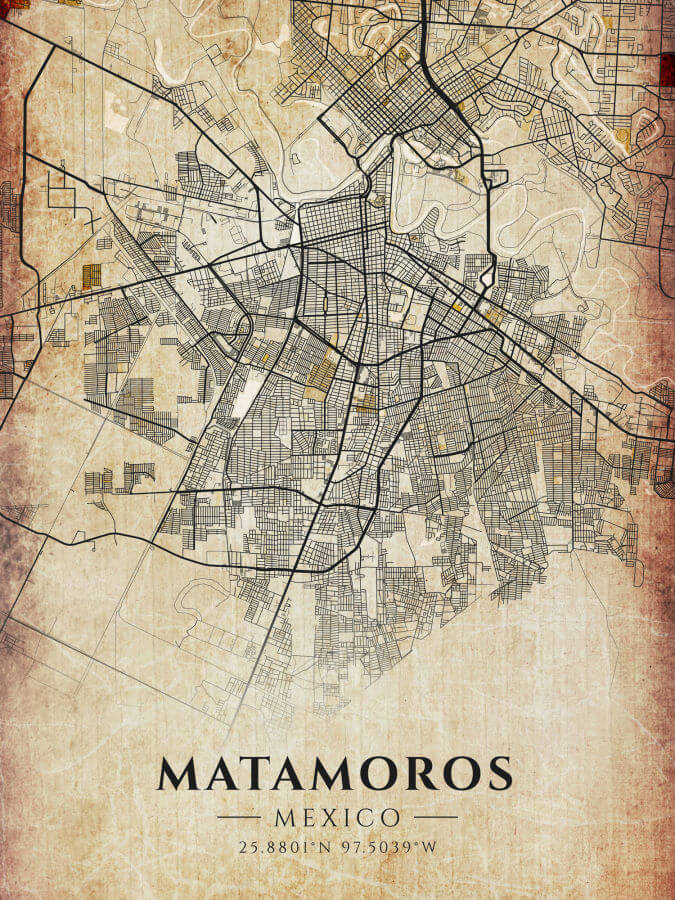 Matamoros Vintage Map