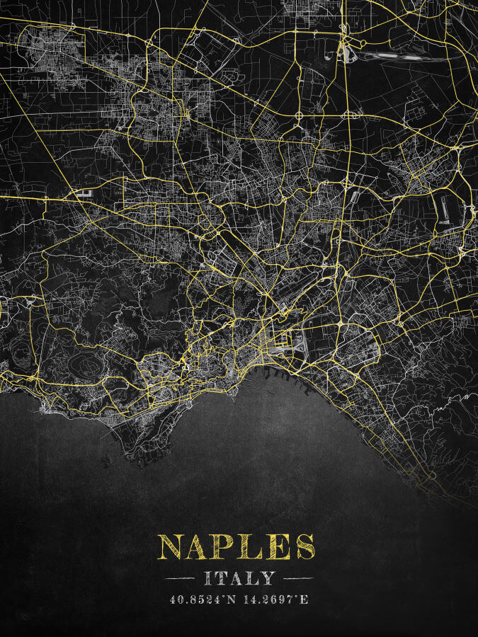 Naples Chalkboard Map