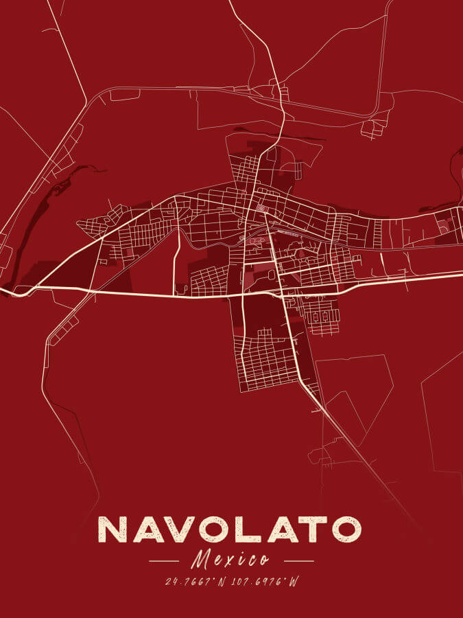 Navolato Map Cartel Style