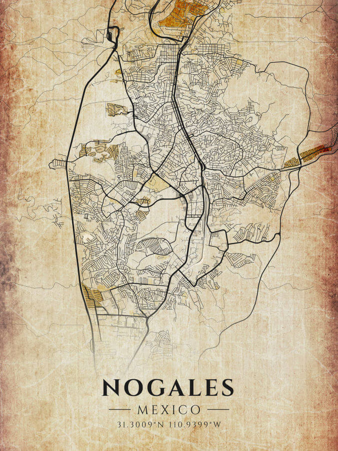 Nogales Vintage Map