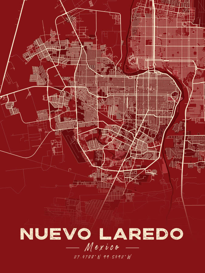 Nuevo Laredo Map Cartel Style