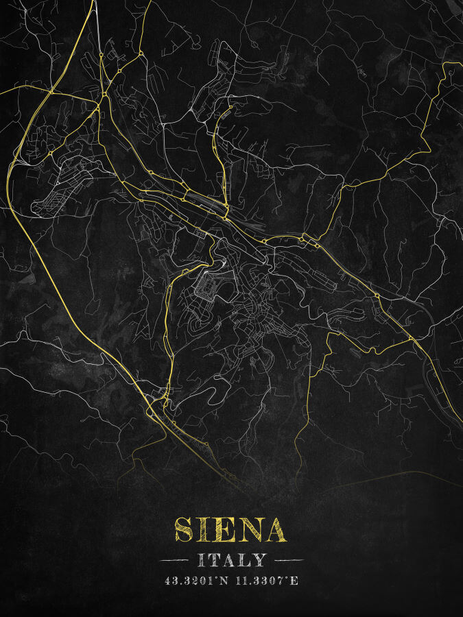 Siena Chalkboard Map