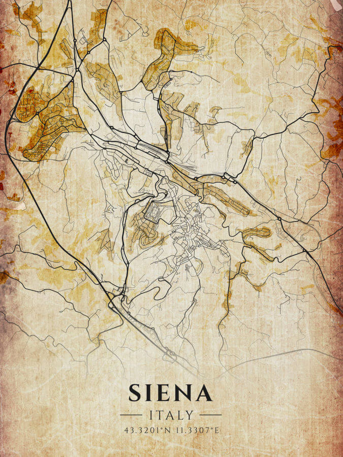 Siena Vintage Map