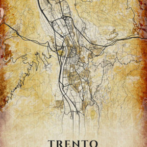 Trento Italy Vintage Map Poster
