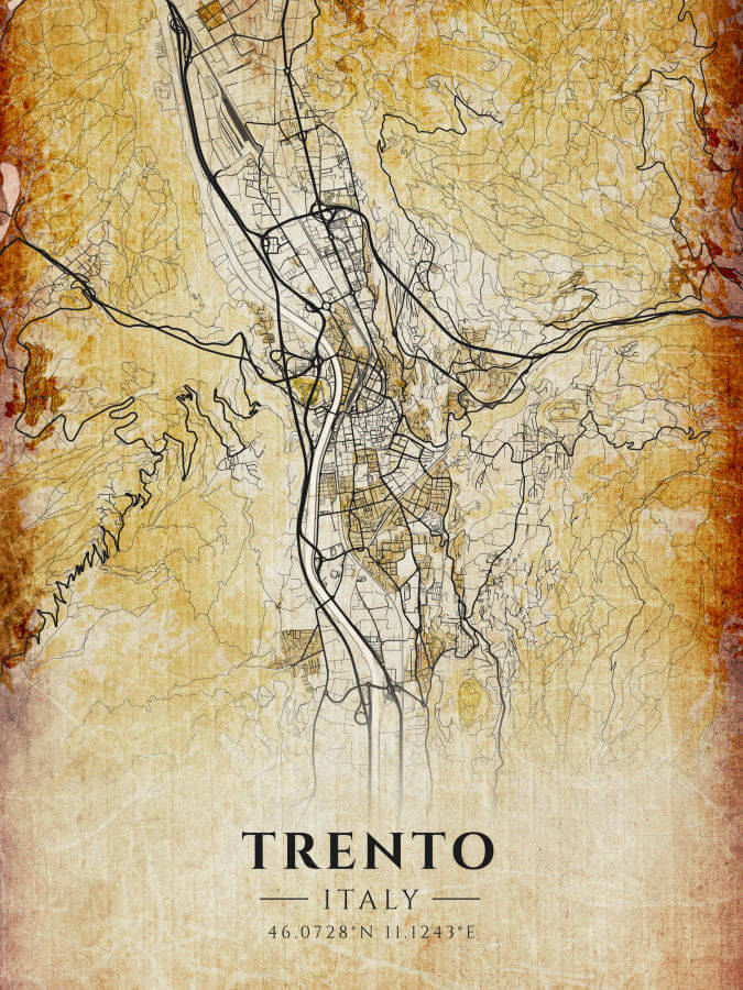 Trento Vintage Map
