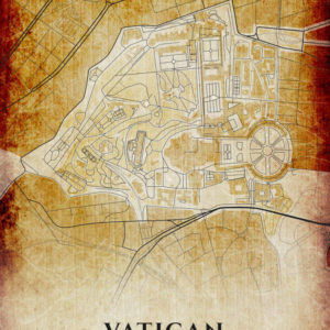 Vatican Vintage Map Poster