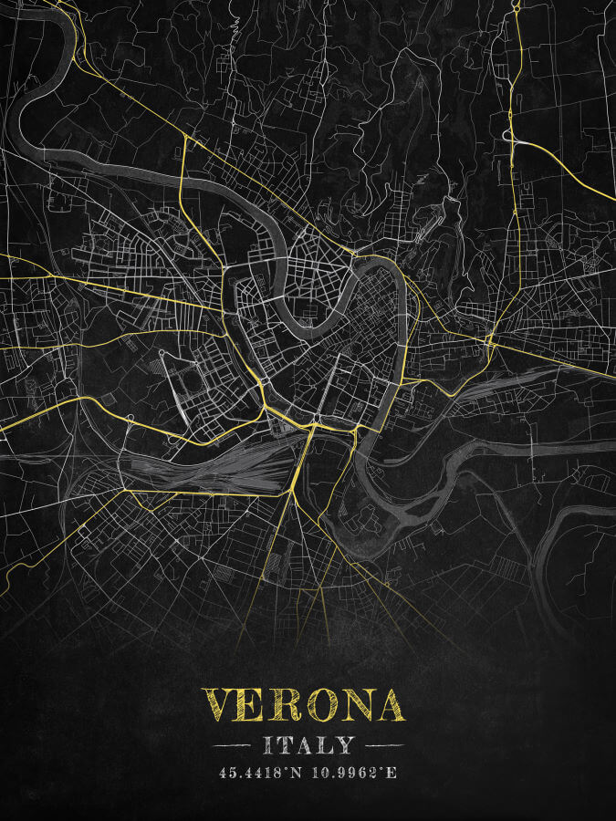 Verona Chalkboard Map