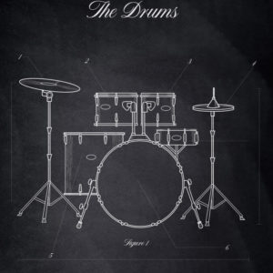 Drums Musical Instruments Posters Chalk Style