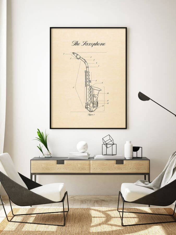 Musical Instruments Posters Paper Style Collection