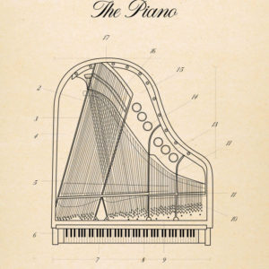 Piano Musical Instruments Posters Paper Style