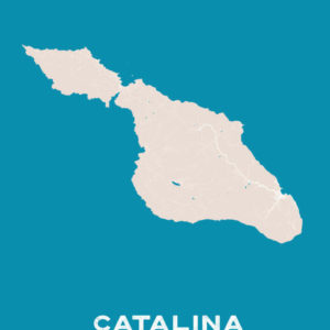 Catalina California Colored US Island Map