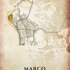Marco Florida Vintage US Island Map