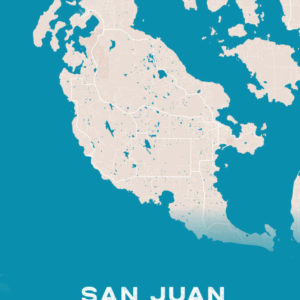 San Juan Washington Colored US Island Map