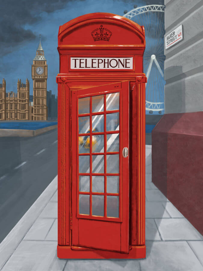 Red Telephone Booth In London