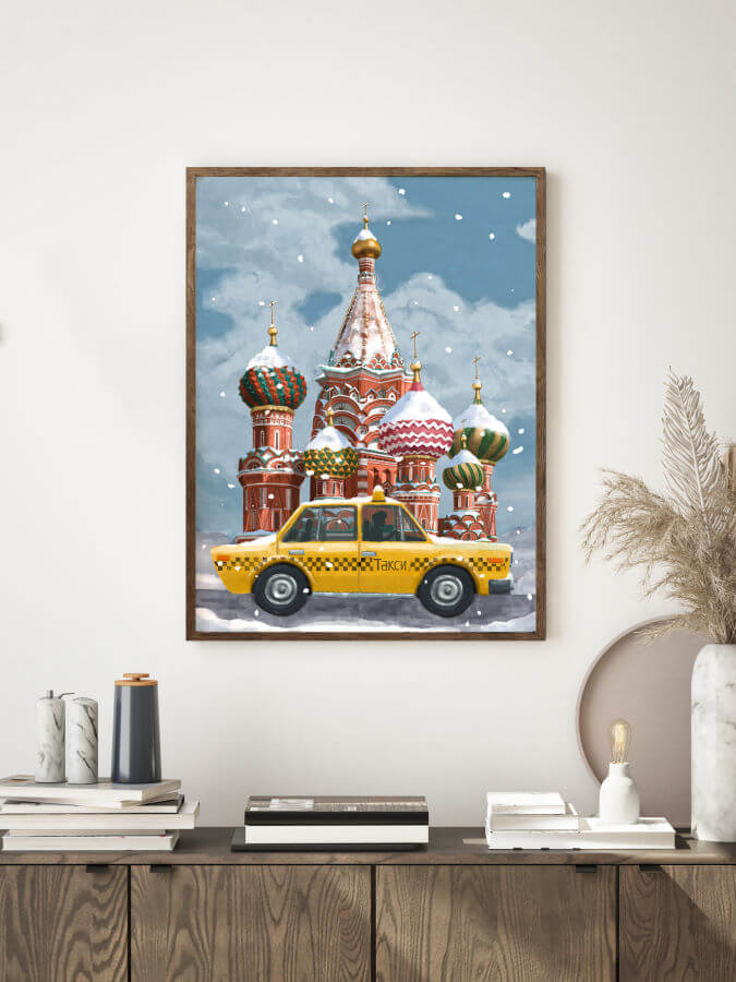Moscow Snow Poster Wall Art