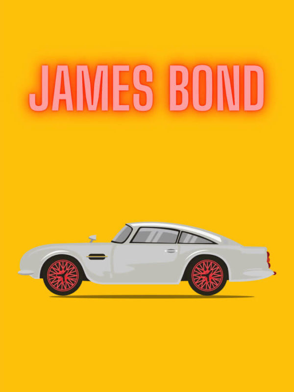 Aston Martin James Bond Yellow Background