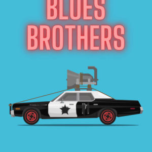 Bluesmobile Blues Brothers Blue Background