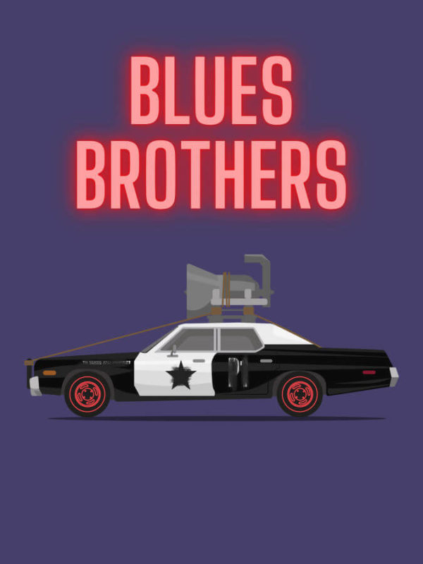 Bluesmobile Blues Brothers Purple Background