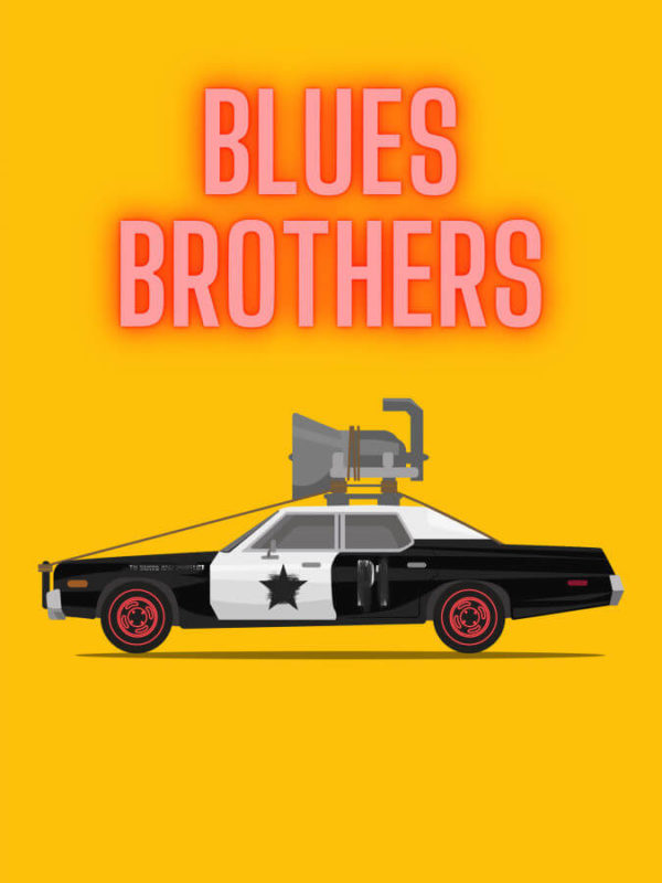 Bluesmobile Blues Brothers Yellow Background